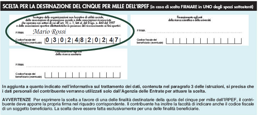 firma 5 x mille